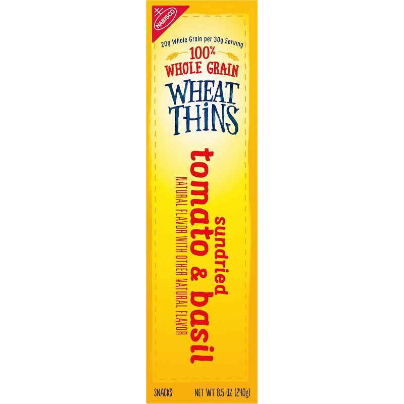 slide 10 of 15, Wheat Thins Sundried Tomato & Basil Whole Grain Wheat Cracker Snacks - 8.5oz, 8.5 oz