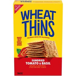Wheat Thins Sundried Tomato & Basil Whole Grain Wheat Cracker Snacks - 8.5oz