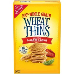 Wheat Thins Sundried Tomato & Basil Whole Grain Wheat Cracker Snacks - 8.5oz