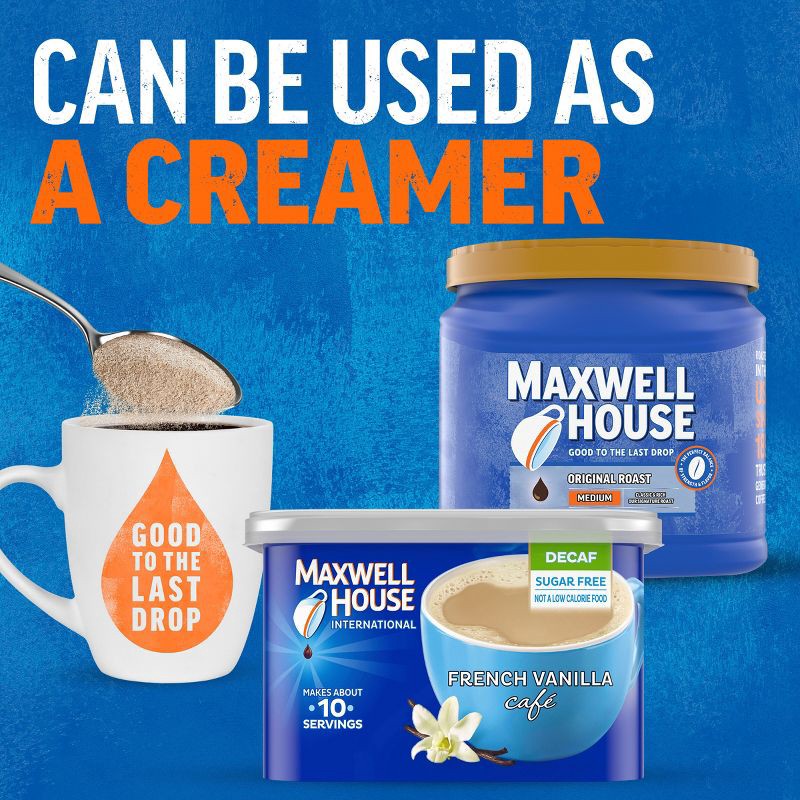 slide 4 of 9, Maxwell House International French Vanilla Café Light Roast Sugar-Free Decaf Instant Coffee Mix - 4oz, 4 oz