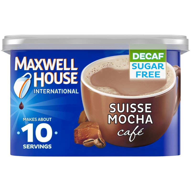 slide 1 of 9, Maxwell House International Suisse Mocha Café Beverage Mix - Decaf Medium Roast - Sugar Free - 4oz, 4 oz