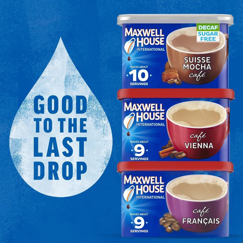 slide 8 of 9, Maxwell House International Suisse Mocha Café Beverage Mix - Decaf Medium Roast - Sugar Free - 4oz, 4 oz