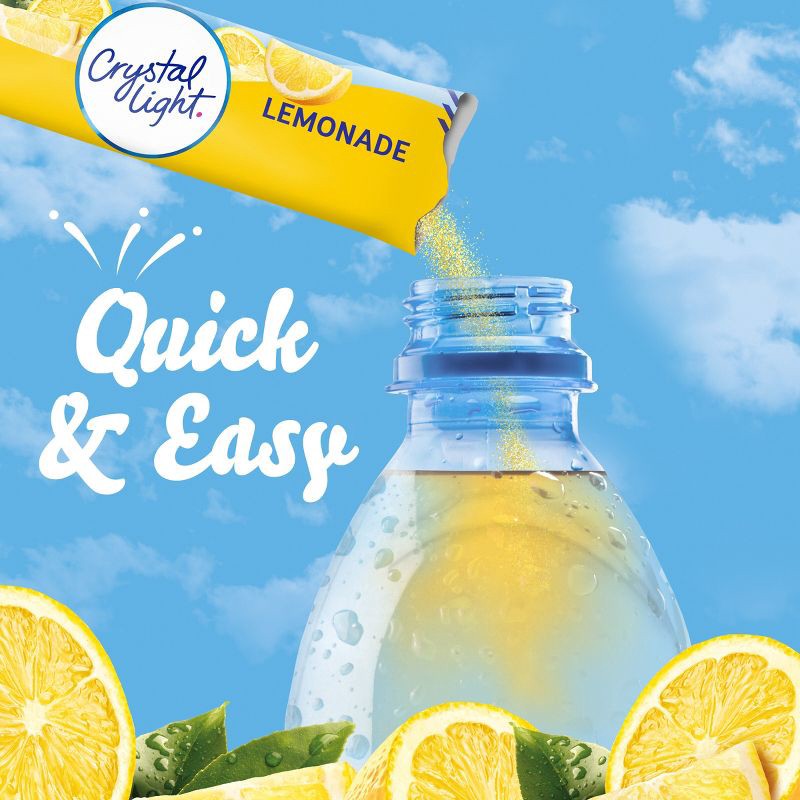 slide 3 of 9, Crystal Light On the Go Natural Lemonade Drink Mix - 10pk/0.14oz, 10 ct, 0.14 oz