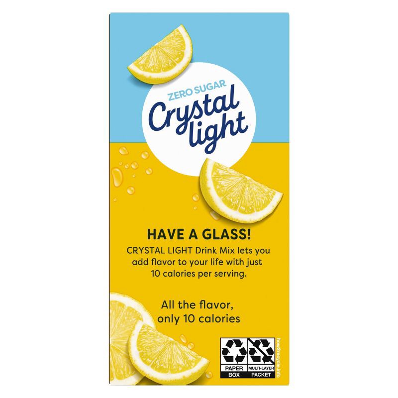 slide 4 of 9, Crystal Light On the Go Natural Lemonade Drink Mix - 10pk/0.14oz, 10 ct, 0.14 oz