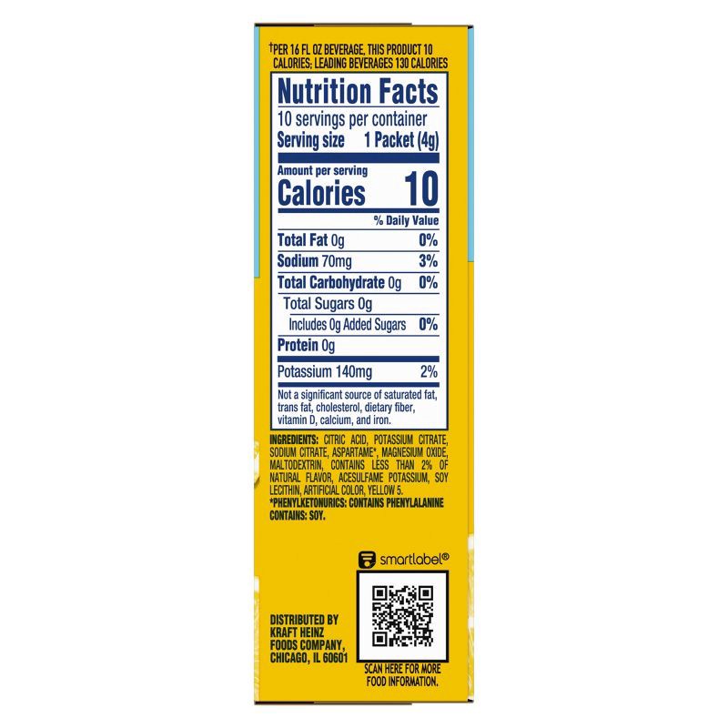 slide 8 of 9, Crystal Light On the Go Natural Lemonade Drink Mix - 10pk/0.14oz, 10 ct, 0.14 oz