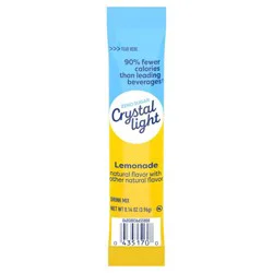 Crystal Light On the Go Lemonade Drink Mix - 10pk/0.14oz: Gluten-Free, Non-Caffeinated