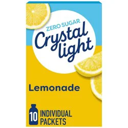 Crystal Light On the Go Lemonade Drink Mix - 10pk/0.14oz: Gluten-Free, Non-Caffeinated