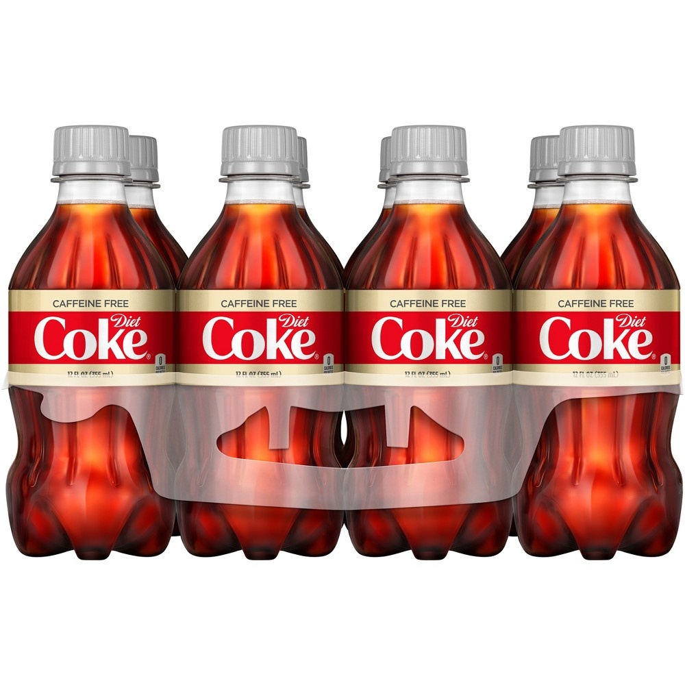 slide 3 of 6, Diet Coke Caffeine Free / Bottles, 8 ct, 12 fl oz