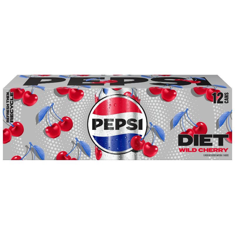 slide 3 of 7, Diet Pepsi Wild Cherry Cola - 12pk/12 fl oz Cans, 12 ct; 12 fl oz