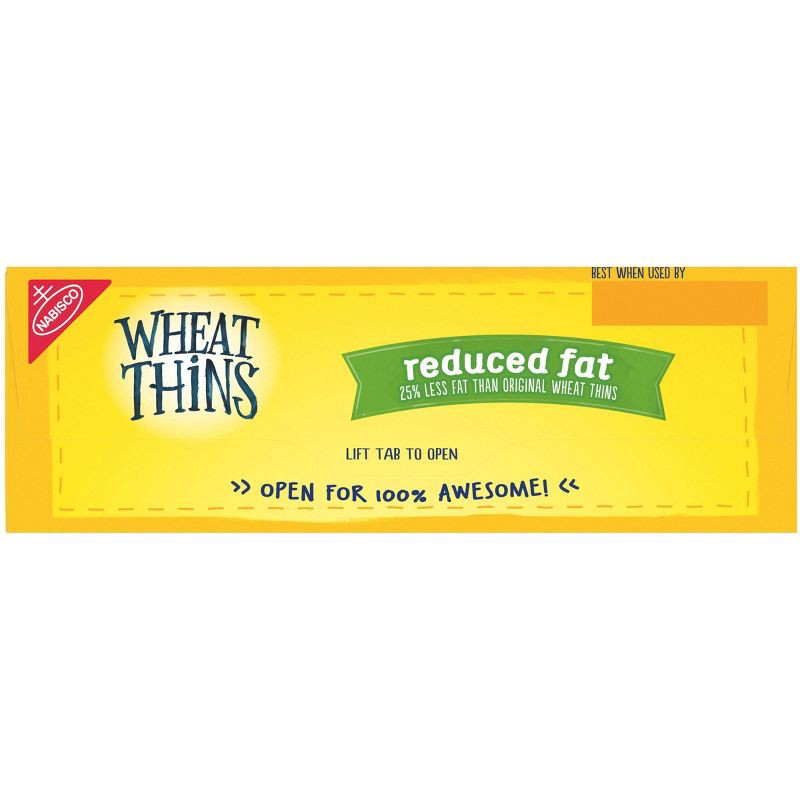 slide 5 of 19, Wheat Thins Reduced Fat Whole Grain Wheat Cracker Snacks Family Size - 12.5oz, 12.5 oz