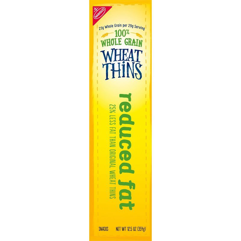 slide 13 of 19, Wheat Thins Reduced Fat Whole Grain Wheat Cracker Snacks Family Size - 12.5oz, 12.5 oz