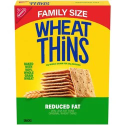 Wheat Thins Reduced Fat Whole Grain Wheat Cracker Snacks Family Size - 12.5oz