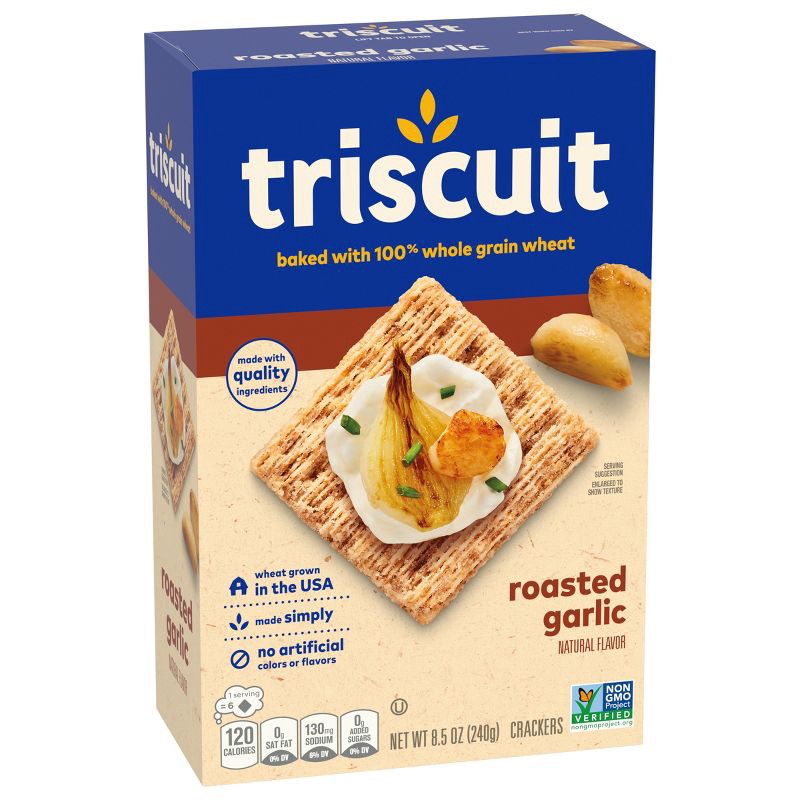 slide 7 of 14, Triscuit Roasted Garlic Crackers - 8.5oz, 8.5 oz