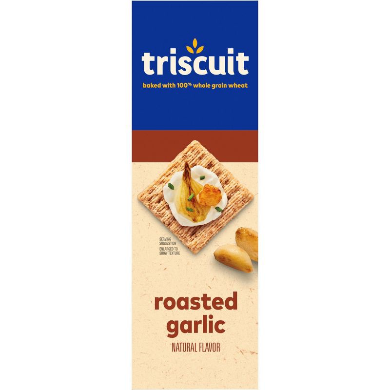 slide 4 of 14, Triscuit Roasted Garlic Whole Grain Wheat Crackers - 8.5oz, 8.5 oz