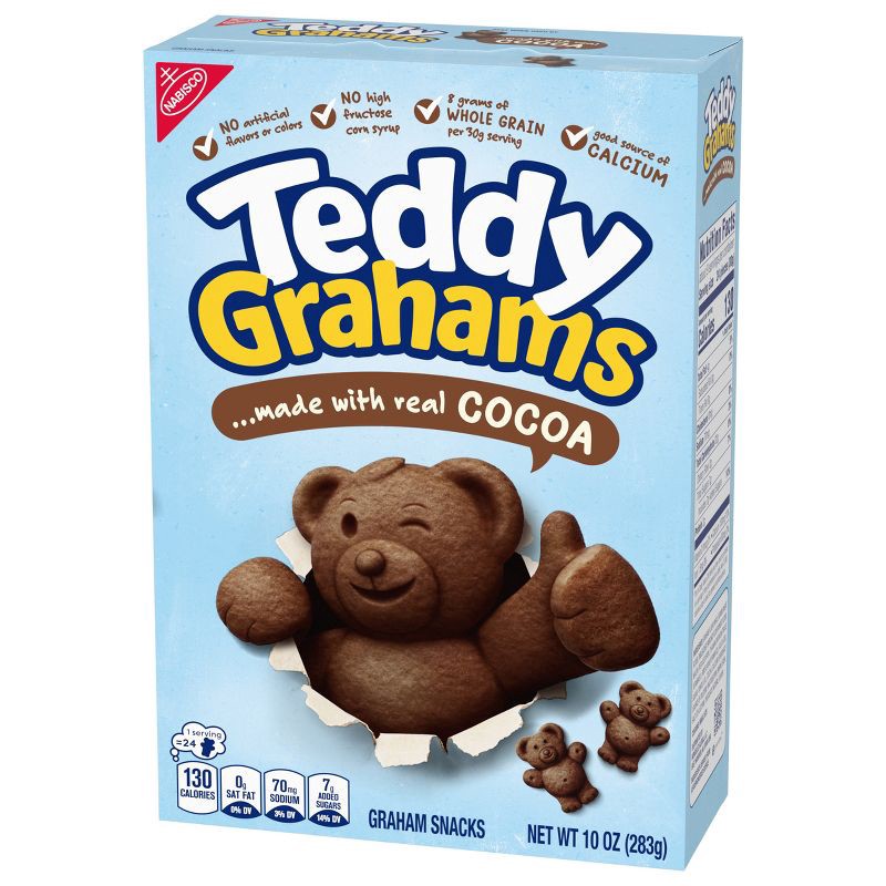 slide 9 of 14, Teddy Grahams Chocolate Kids' Snacks - 10oz, 10 oz