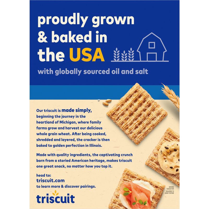 slide 6 of 11, Triscuit Original Whole Grain Wheat Vegan Crackers Family Size - 12.5oz, 12.5 oz