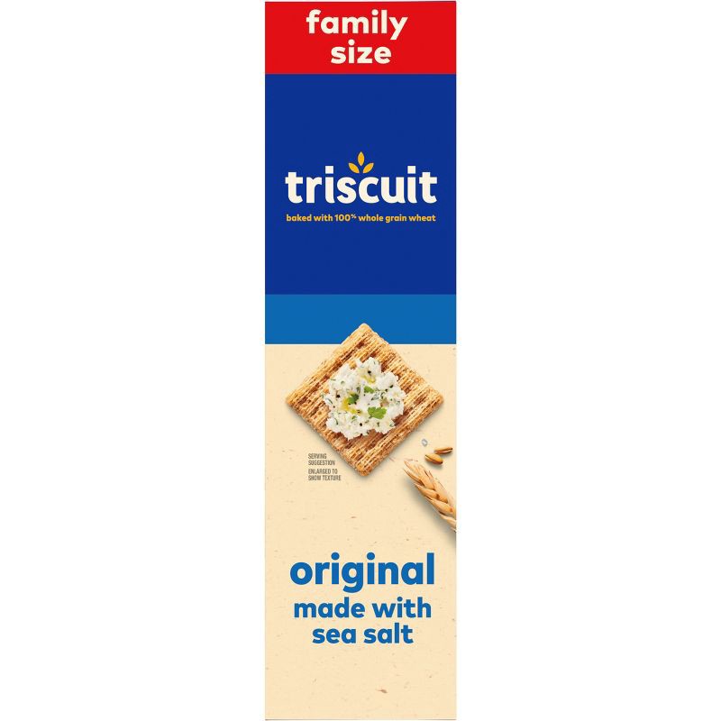 slide 7 of 11, Triscuit Original Whole Grain Wheat Vegan Lunch Snacks Crackers Family Size - 12.5oz, 12.5 oz