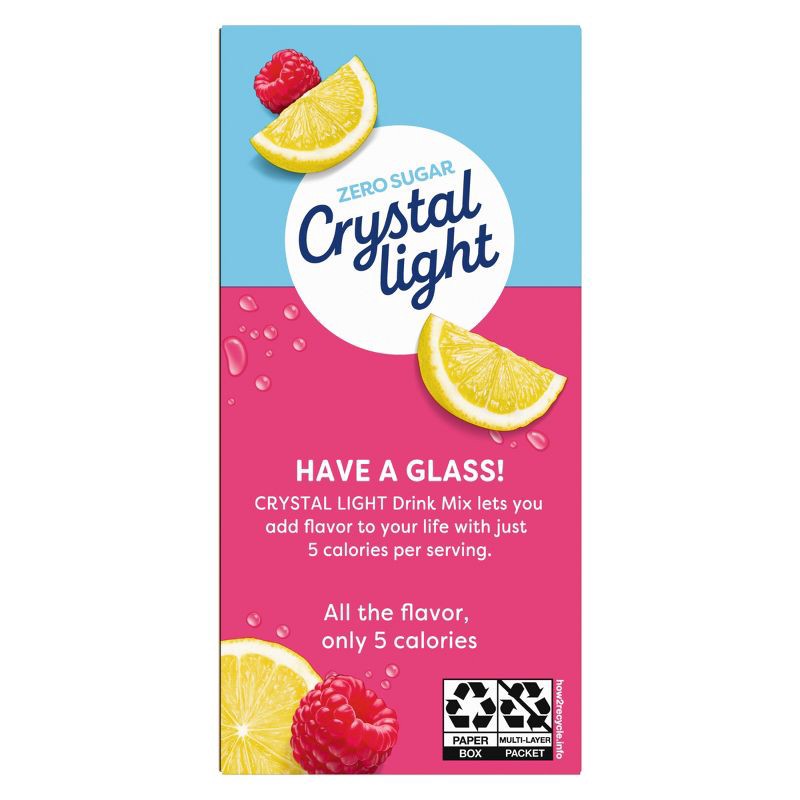 slide 4 of 9, Crystal Light Raspberry Lemonade Drink Mix - 10pk/0.08oz, 10 ct, 0.08 oz