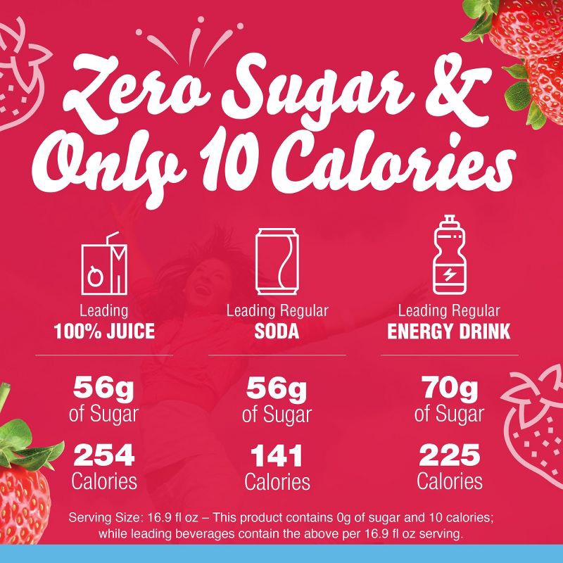 slide 2 of 9, Crystal Light Energy On The Go Wild Strawberry Drink Mix - 10pk/0.11oz Pouches, 10 ct, 0.11 oz