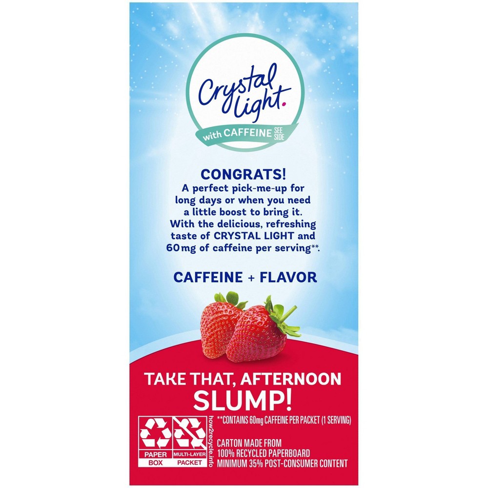 slide 2 of 10, Crystal Light Energy On The Go Wild Strawberry Drink Mix - 10pk/0.11oz Pouches, 10 ct, 0.11 oz
