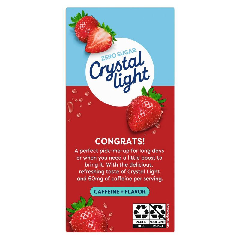 slide 4 of 9, Crystal Light Energy On The Go Wild Strawberry Drink Mix - 10pk/0.11oz Pouches, 10 ct, 0.11 oz