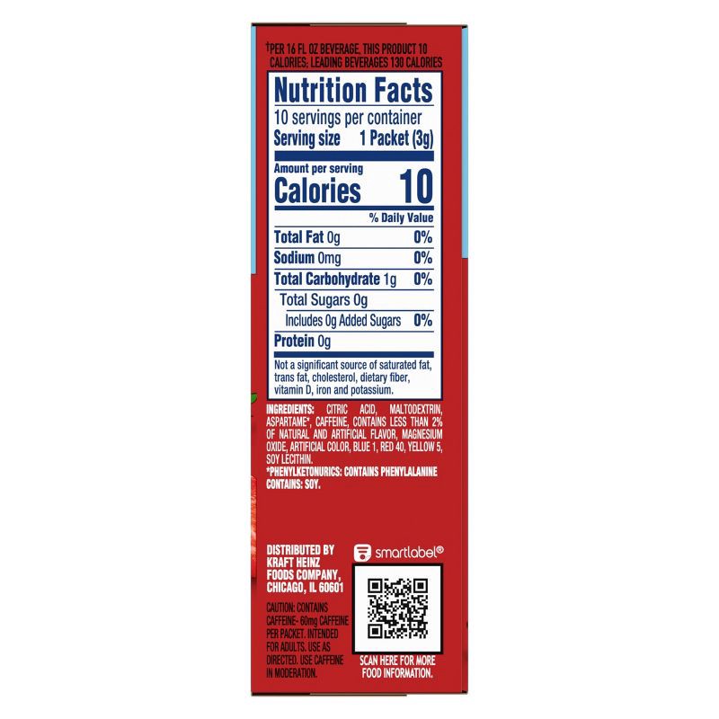 slide 8 of 9, Crystal Light Energy On The Go Wild Strawberry Drink Mix - 10pk/0.11oz Pouches, 10 ct, 0.11 oz