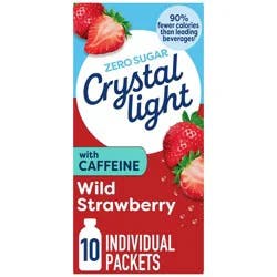 Crystal Light Energy On The Go Wild Strawberry Drink Mix - 10pk/0.11oz Pouches