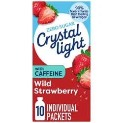 Crystal Light Energy On The Go Wild Strawberry Drink Mix - 10pk/0.11oz Pouches