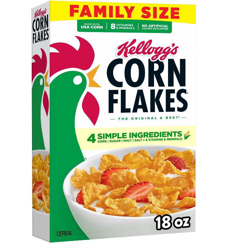 slide 1 of 13, Kellogg's Corn Flakes Breakfast Cereal - 18oz, 18 oz