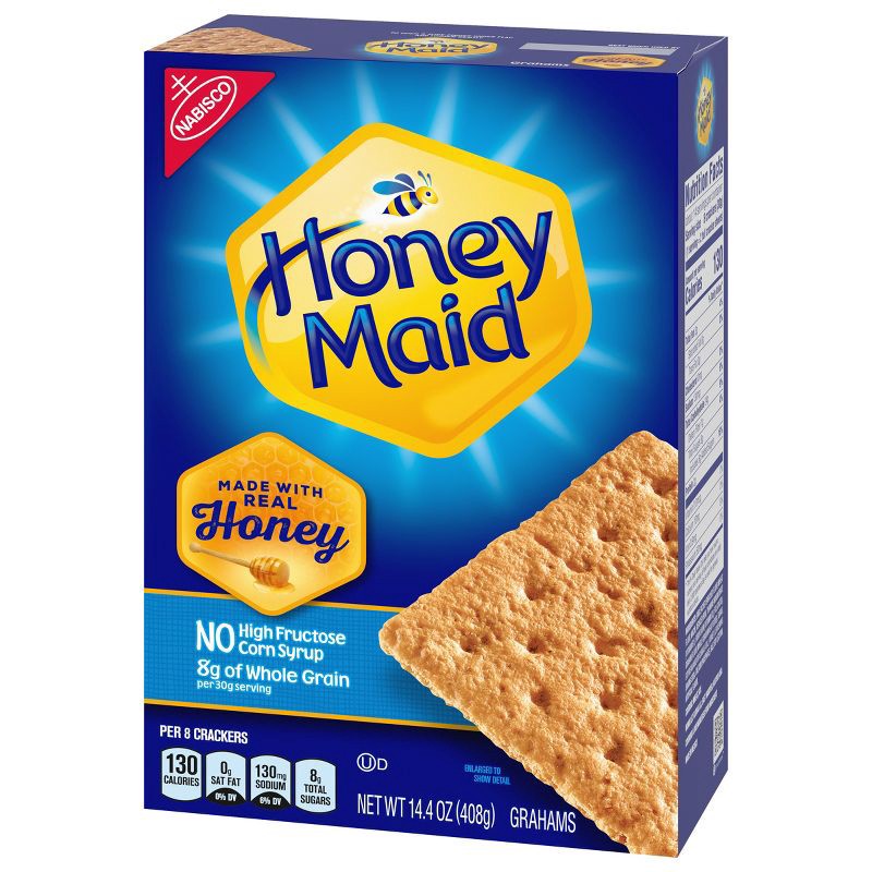 slide 4 of 16, Honey Maid Honey Graham Crackers - 14.4oz, 14.4 oz