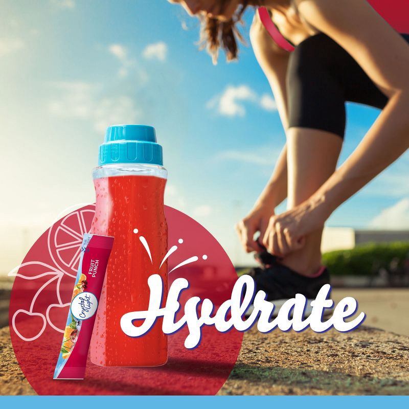 slide 4 of 9, Crystal Light On-the-Go Fruit Punch Drink Mix - 10pk/0.09oz, 10 ct, 0.09 oz