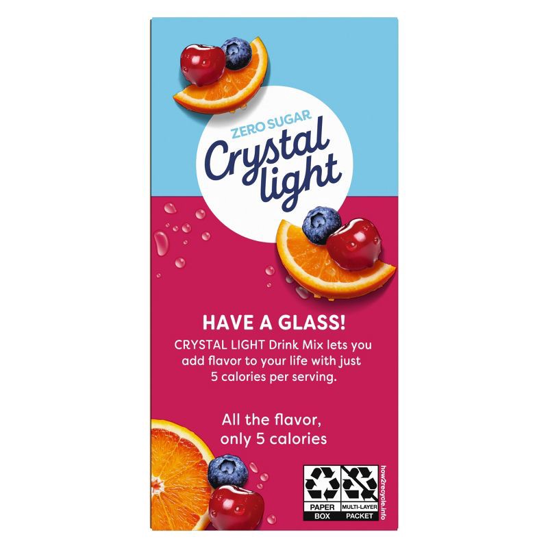 slide 4 of 9, Crystal Light On-the-Go Fruit Punch Drink Mix - 10pk/0.09oz, 10 ct, 0.09 oz