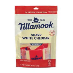 Tillamook Sharp White Cheddar Cheese 10 - 0.75 oz Portions