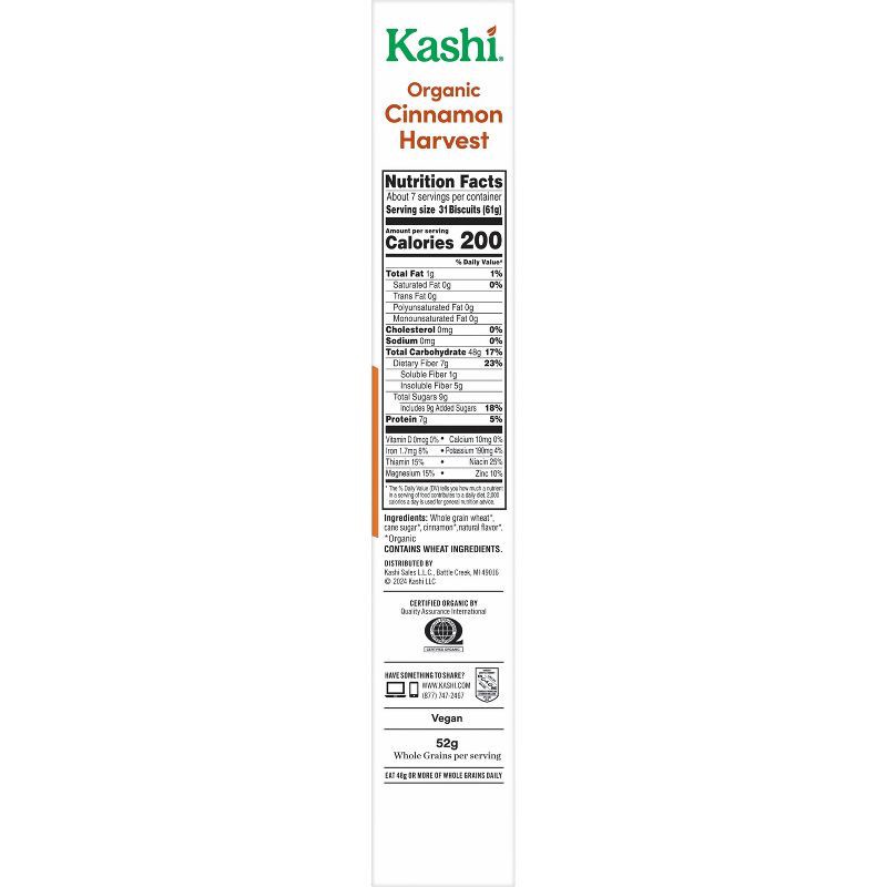 slide 6 of 10, Kashi Organic Cinnamon Harvest Breakfast Cereal - 14oz, 14 oz
