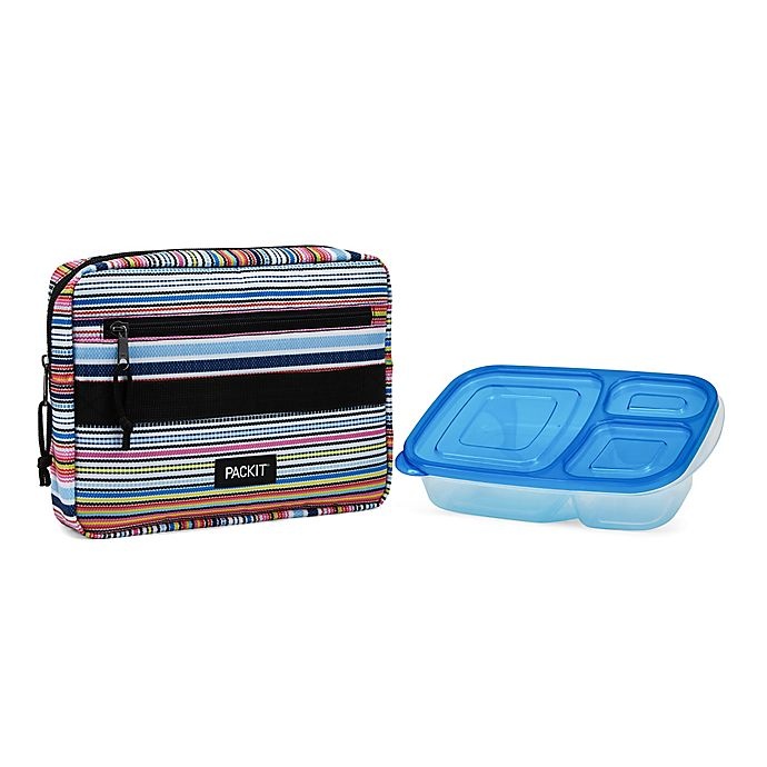 slide 1 of 6, PACKiT Freezable Blanket Stripe Bento Box, 1 ct