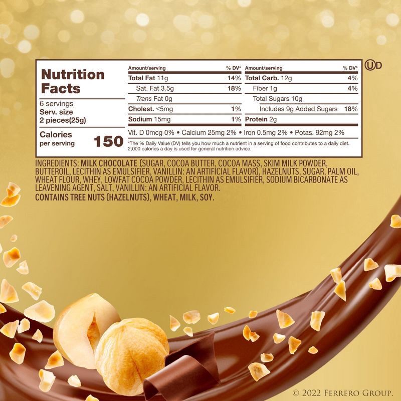 slide 7 of 7, Ferrero Rocher Fine Hazelnut Chocolate Candy - 5.3oz/12ct, 5.3 oz, 12 ct