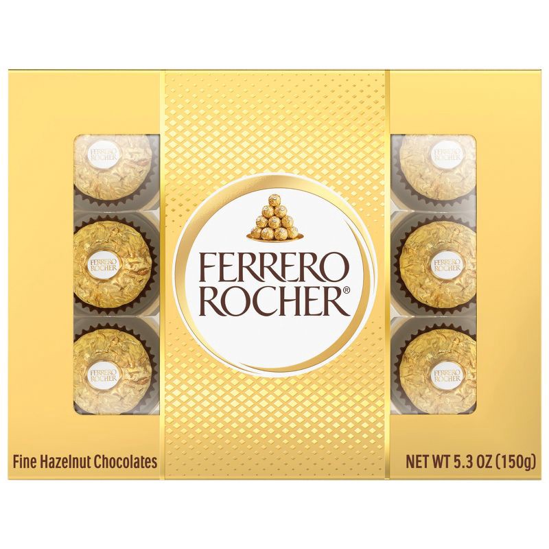 slide 1 of 7, Ferrero Rocher Fine Hazelnut Chocolate Candy - 5.3oz/12ct, 5.3 oz, 12 ct