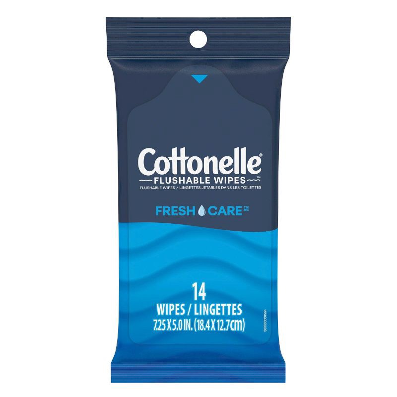 slide 2 of 10, Cottonelle Flushable Wet Wipes - 14ct, 14 ct
