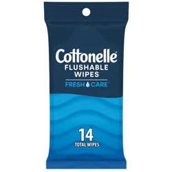 Cottonelle Flushable Wet Wipes - 14ct