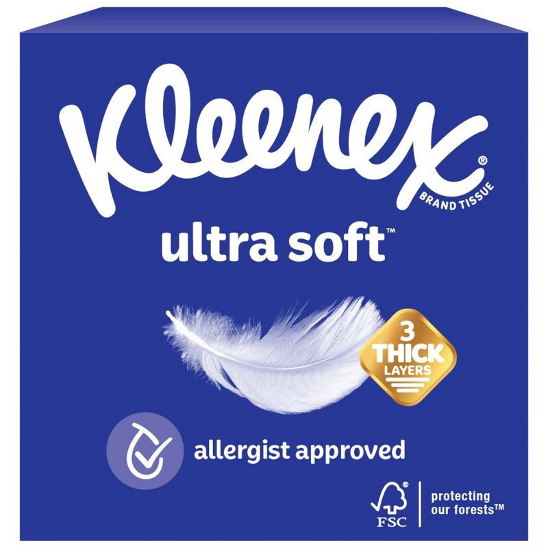 slide 3 of 9, Kleenex Ultra Soft 3-Ply Facial Tissue - 4pk/240ct, 4 pk; 240 ct