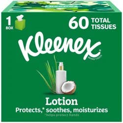 Kleenex Lotion 3-Ply Facial Tissue - 60ct: Square Container