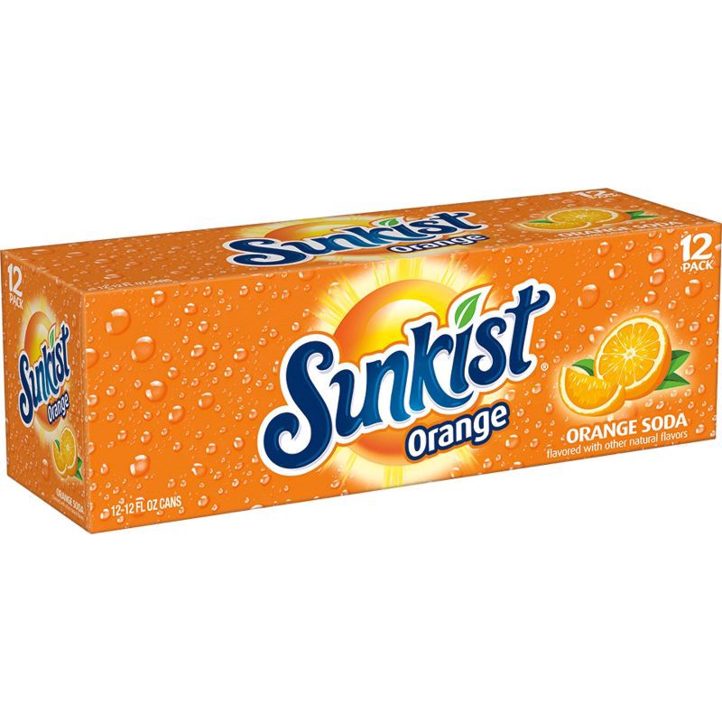 slide 2 of 8, Sunkist Orange Soda - 12pk/12 fl oz Cans, 12 ct; 12 fl oz