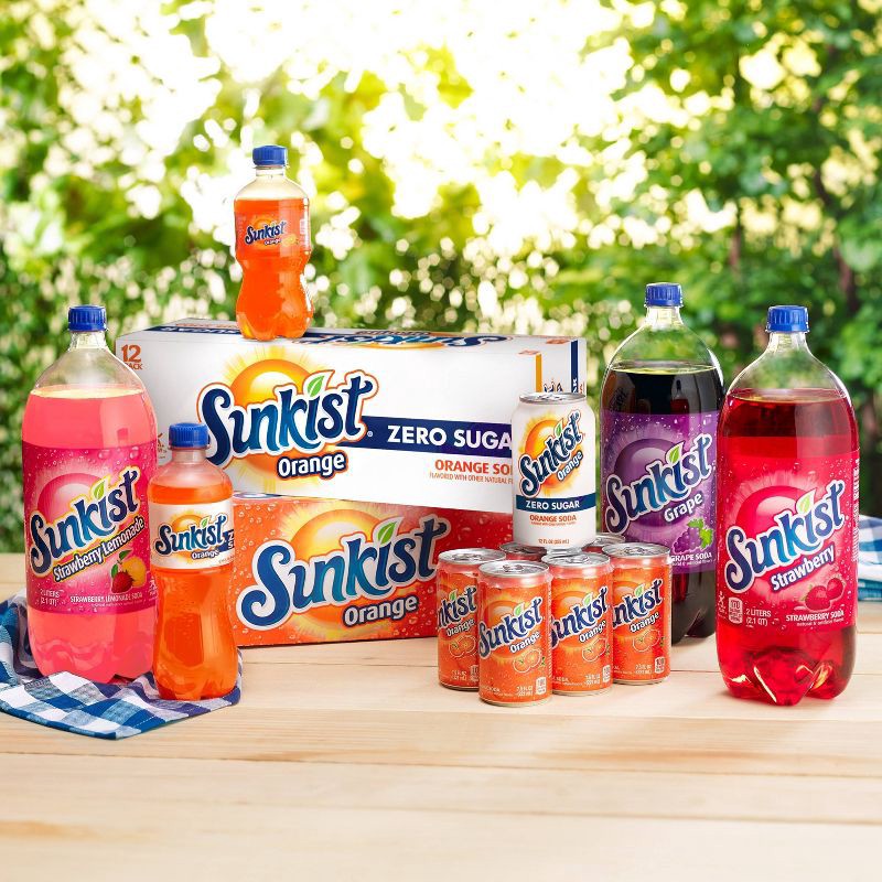 slide 8 of 8, Sunkist Orange Soda - 12pk/12 fl oz Cans, 12 ct; 12 fl oz