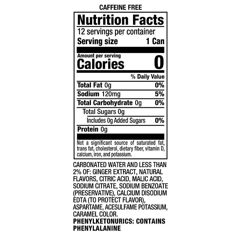 slide 7 of 12, Canada Dry Zero Sugar Ginger Ale Soda - 12pk/12 fl oz Cans, 12 ct; 12 fl oz