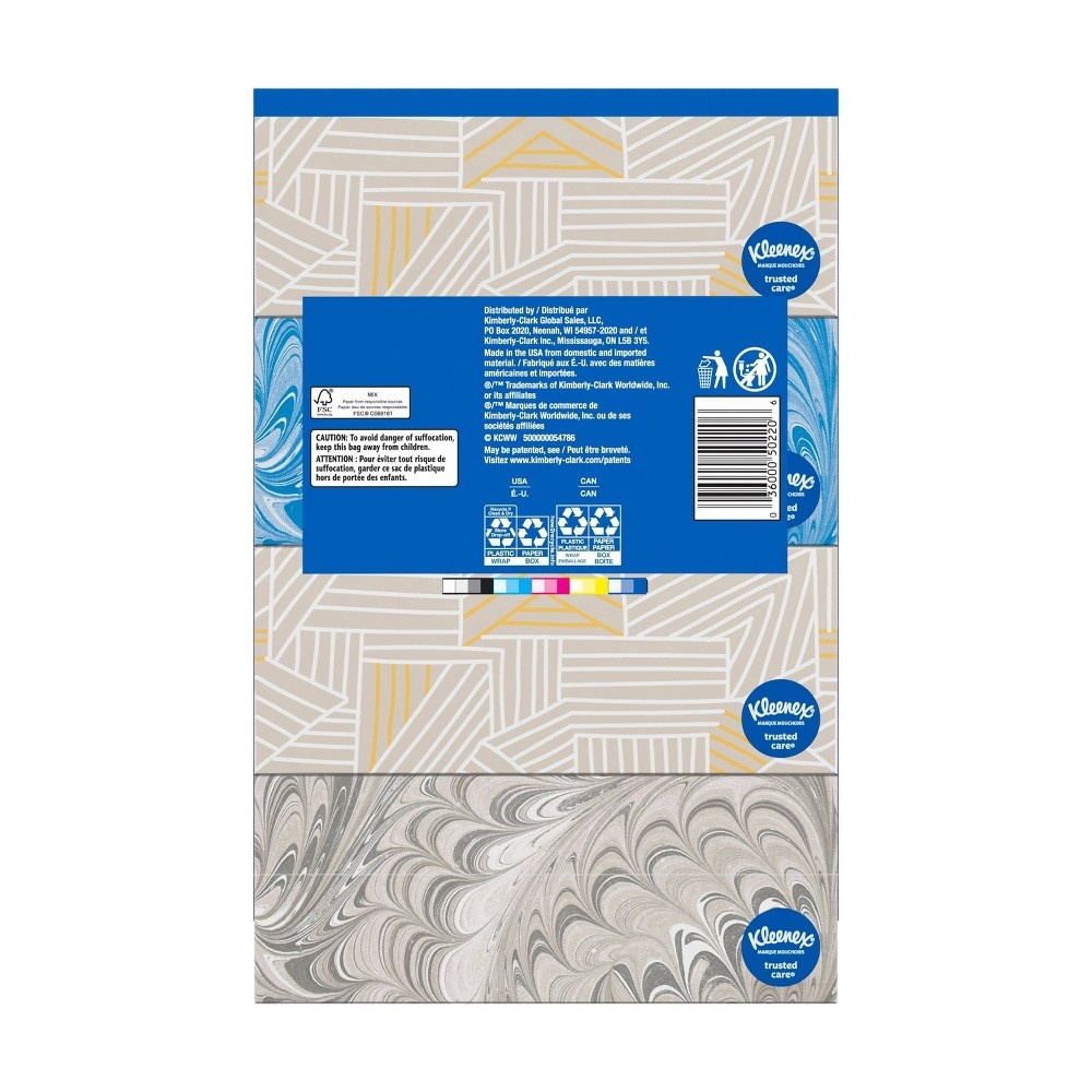 slide 9 of 10, Kleenex Trusted Care Facial Tissue, 4 pk; 144 ct