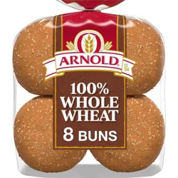 Arnold Select Whole Wheat Hamburger Buns - 16oz/8ct