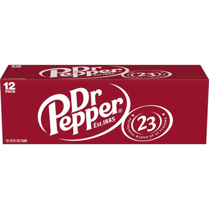 slide 2 of 8, Dr Pepper Soda - 12pk/12 fl oz Cans, 12 ct; 12 fl oz