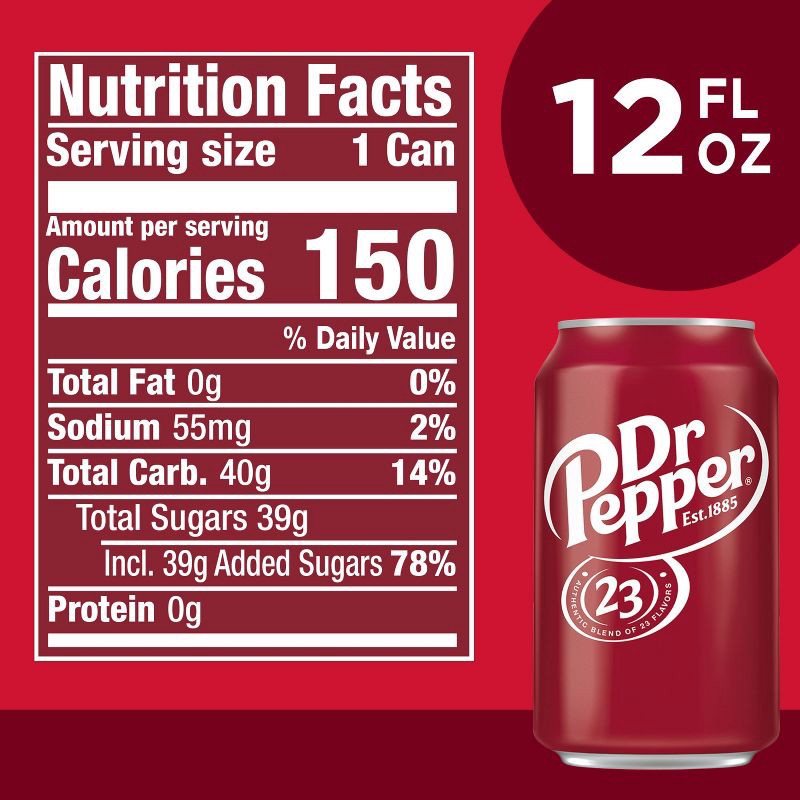 slide 10 of 12, Dr Pepper Soda - 12pk/12 fl oz Cans, 12 ct; 12 fl oz