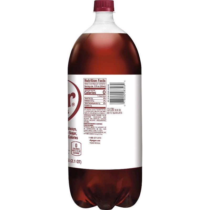 slide 6 of 6, Diet Dr Pepper Soda - 2 L Bottle, 2 liter