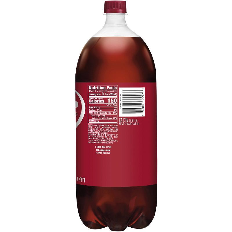 slide 2 of 4, Dr Pepper Soda - 2 L Bottle, 2 liter